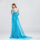 the FROZEN ELSA - Disney Frozen 2 Princess Dress Halloween Birthday Party Ball Cosplay Elsa Queen Sequined Dress
