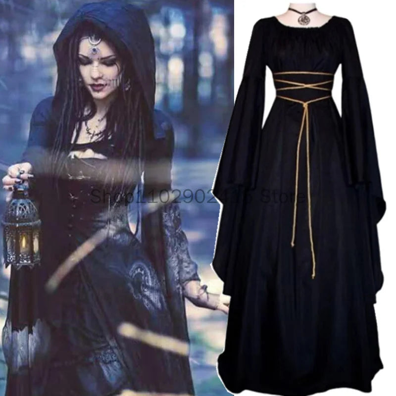 the MEDIEVAL WITCH - Witch Dress for Women Cosplay Vampire Bride