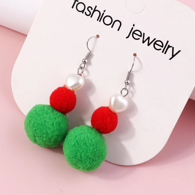 the HAPPY HOLIDAYS COLLECTION - Merry Christmas Earrings Fashion Christmas Tree Deer Santa Drop Earrings New Year Jewelry Gifts