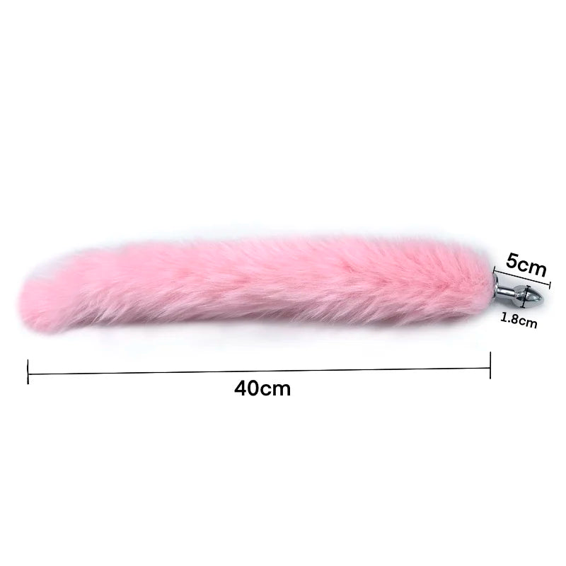 the FOXTAIL - Mini Fox Anal Plug Cute Tail Anal Toys for Beginner Stainless Steel Anal Plug BDSM Game Cosplay Sex Toys for Woman Couple Men