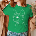 the SPHINX CAT - Casual Fashion Graphic Short Sleeve Sphinx Cat T-Shirts for Women