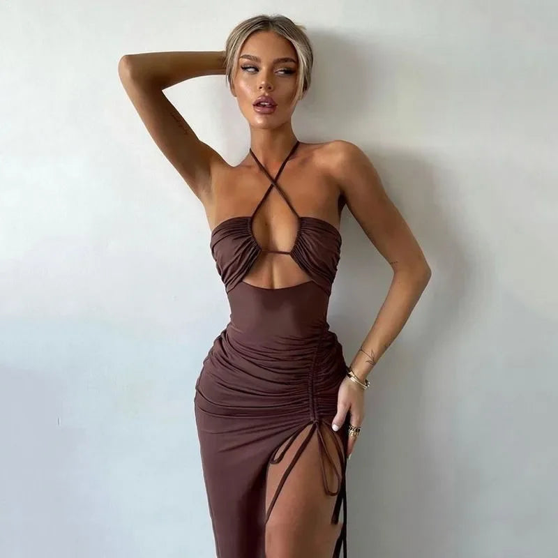 the NICOLE - Elegant Sexy Summer Slit Dress