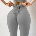 the BOW BOOTY LEGGINGS - Sexy Bowknot Leggings Pants Bow Bandage Push Up Exercise Fitness Yoga Pants