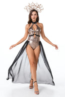 the MEDUSA - Ancient Greek Myth Medusa Costume Halloween Adult Hydra Witch Cosplay Outfit Carnival Fancy Party Dress