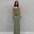 the MONA - Elegant Sexy Bodycon Slip Sleeveless Backless Maxi Dress