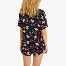 the GINGERBREAD MAN - Women's 2 Piece Christmas Pajama Set Gingerbread Man Print Short Sleeve Button Closure Shirt + Shorts Sleep Loungewear