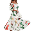 the ENGLISH GARDEN - Women's Summer New Fashion Shoulder Printed Holiday Dress