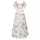 the BRIDGERTON - Spring/Summer Women's Off Shoulder Floral Long Dress, Fashion Long Dress European and American Women's Wear