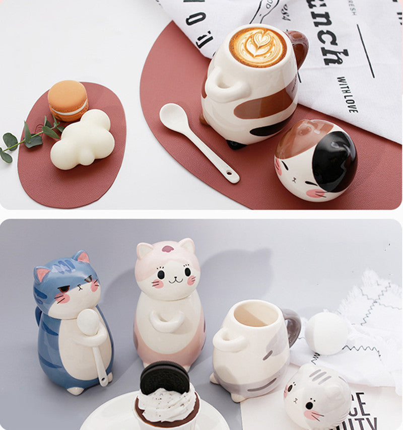 the CERAMIC CAT - 12 Styles Cute Cat Ceramic Mug