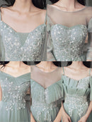 the TAYLOR Dress - Green Long Bridesmaid Dresses