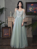 the TAYLOR Dress - Green Long Bridesmaid Dresses