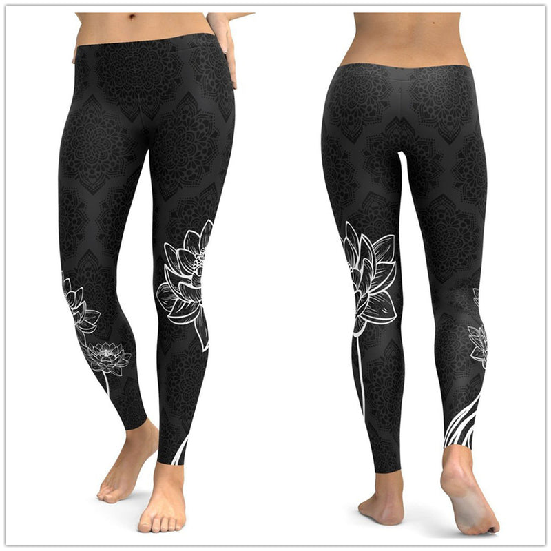 the LOTUS - Printed Yoga Women Pants