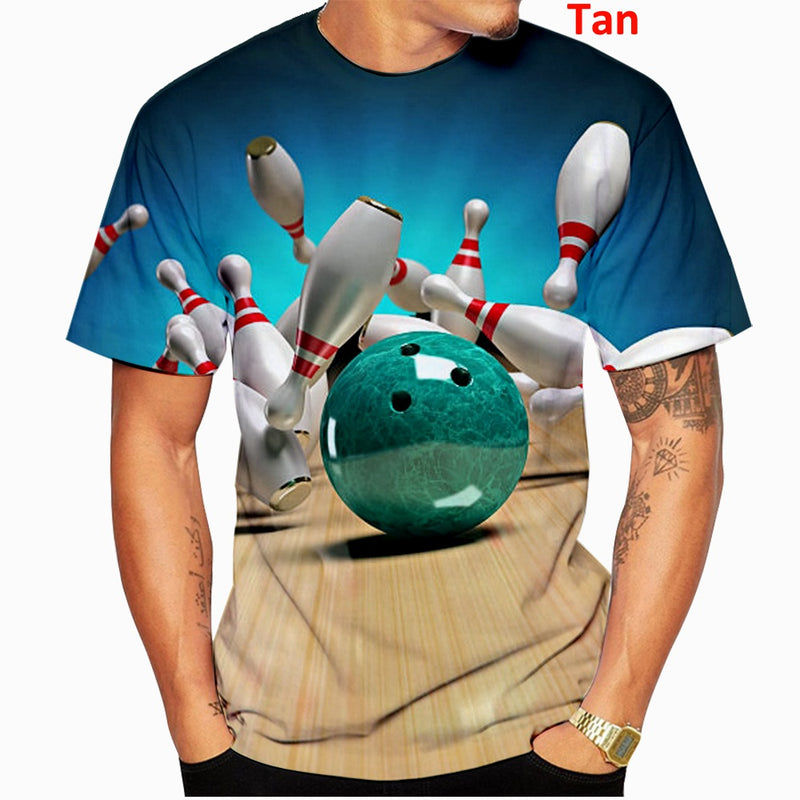 the KINGPIN - Fashion Sport Bowling 3D Print Casual Men T-Shirts