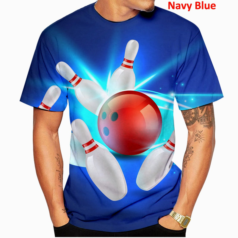 the KINGPIN - Fashion Sport Bowling 3D Print Casual Men T-Shirts