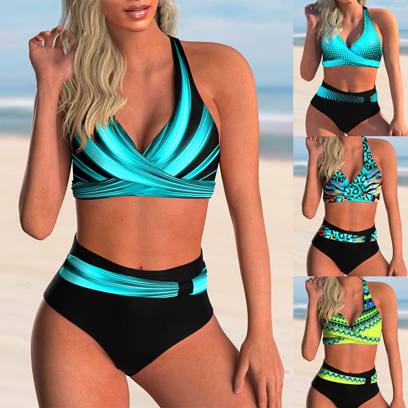 the TIDAL WAVE - Sexy Plus Size High Waist Printed Swimsuit