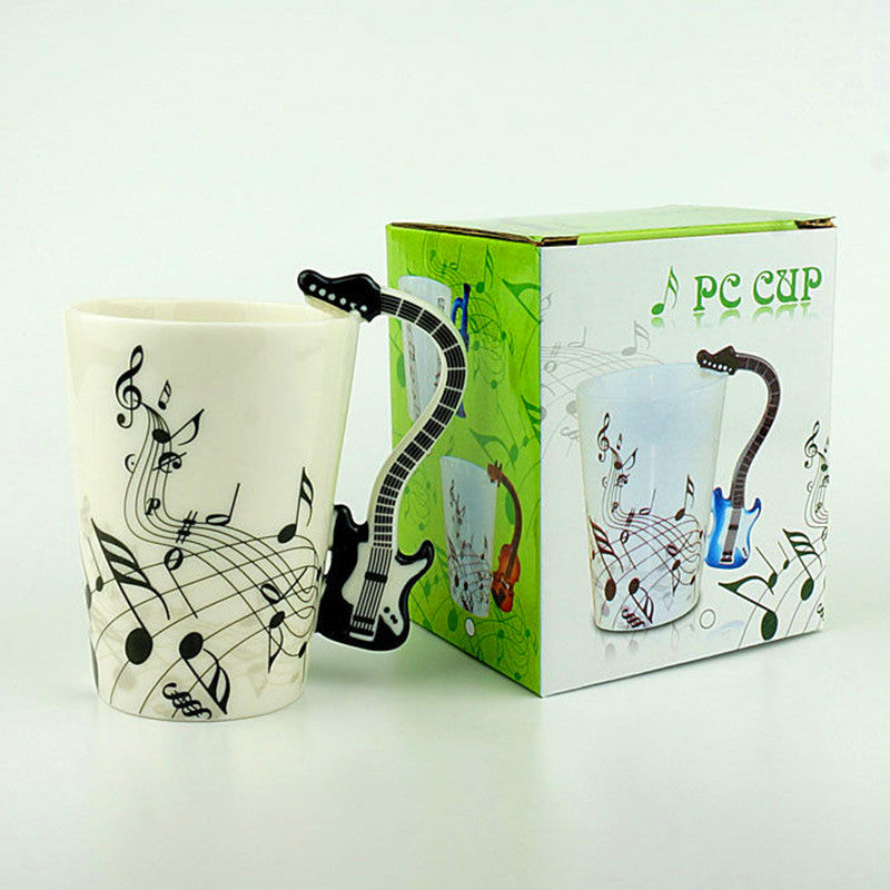 the MUSICIAN - 240ml/400ml Music Creative Guitar Violin Style Ceramic Mug