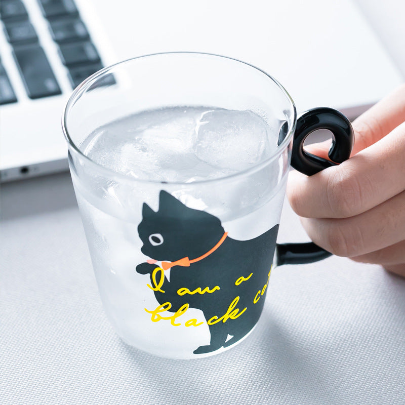 the KITTY KAT - 250ml Cute Cat Glass Juice Coffee Cup