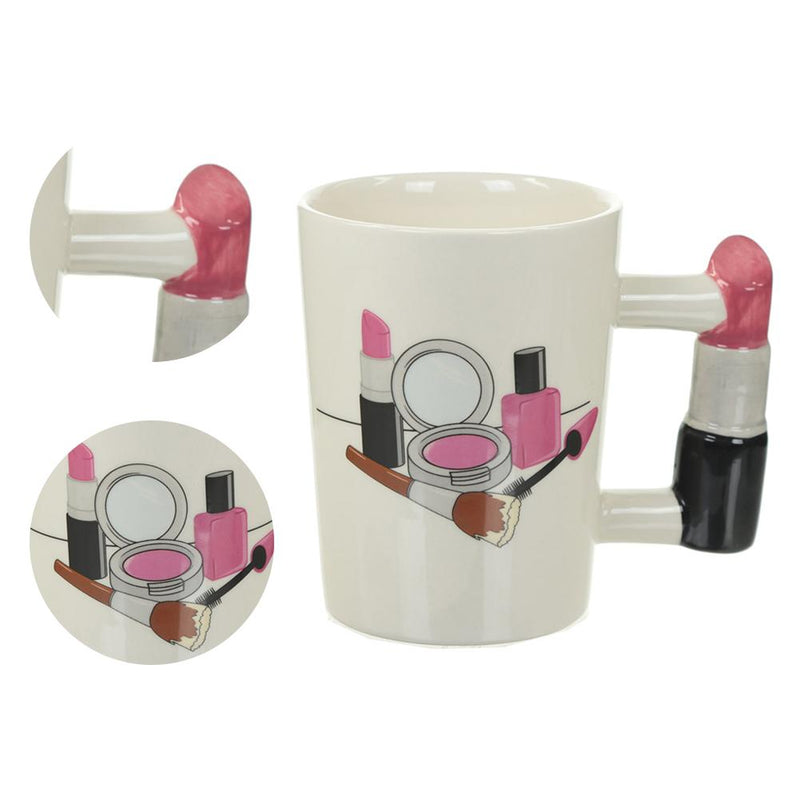 the LIPSTICK JUNGLE - 300ml Creative Ring Handle Ceramic Mug