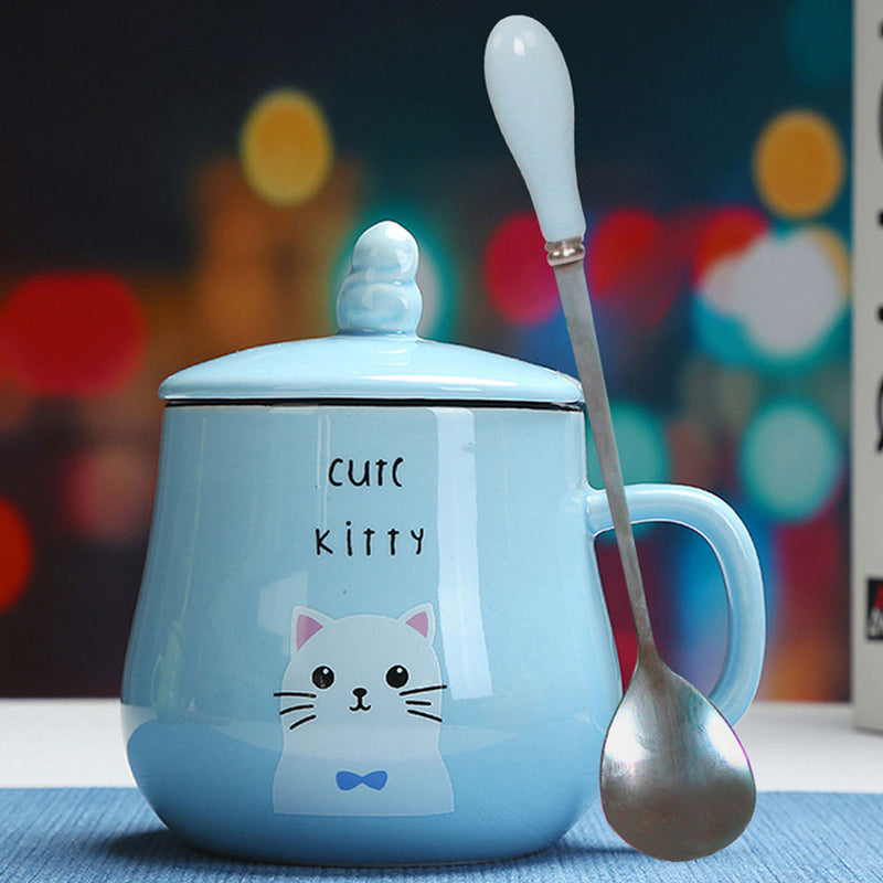 the CUTESY CUP - 360ml Cute Cartoon Cat Coffee Mug