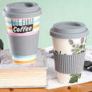 the COFFEE BEAN - 401-500ml Eco Friendly Bamboo Reusable Travel Cup