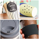 the COFFEE BEAN - 401-500ml Eco Friendly Bamboo Reusable Travel Cup