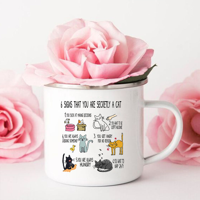 the CAT SIGNS - 6 Signs That You Are Secretly a Cat Print Mugs