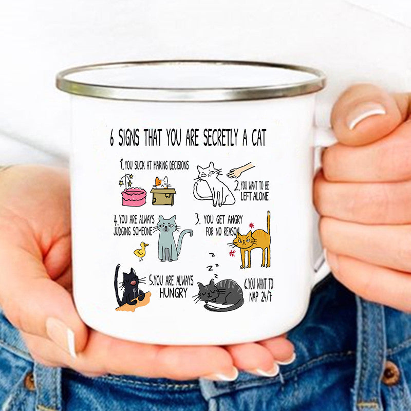 the CAT SIGNS - 6 Signs That You Are Secretly a Cat Print Mugs