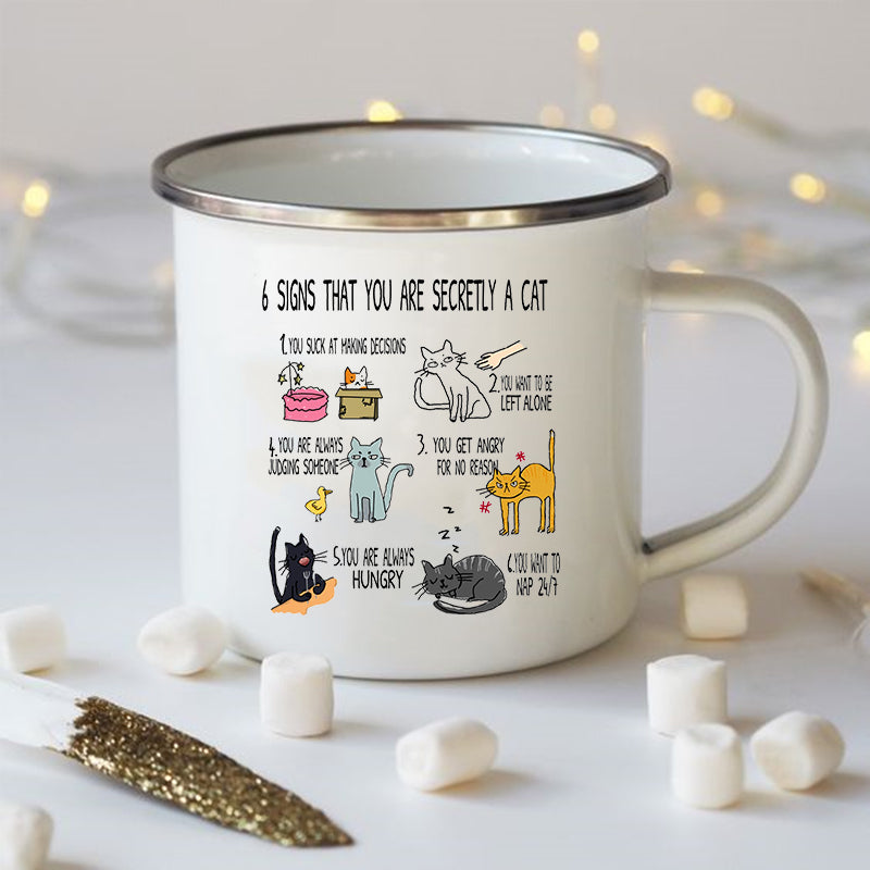 the CAT SIGNS - 6 Signs That You Are Secretly a Cat Print Mugs