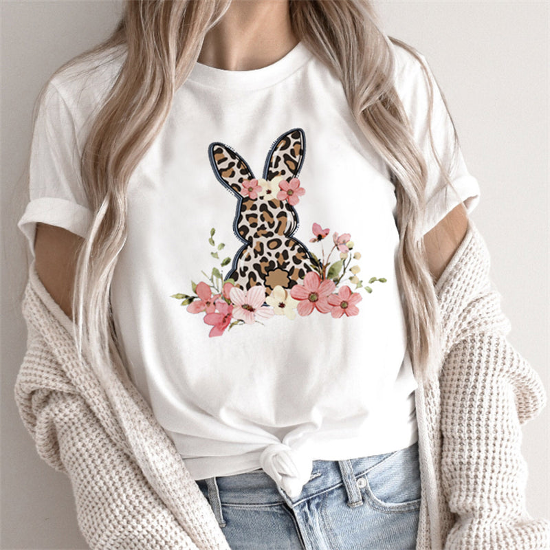 the HONEY BUNNY - Women Abstract Lines Print T-Shirts