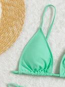 the BULLION - Solid Color Shiny Sexy Bikini Swimwear