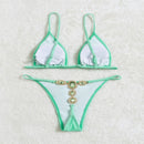 the BULLION - Solid Color Shiny Sexy Bikini Swimwear