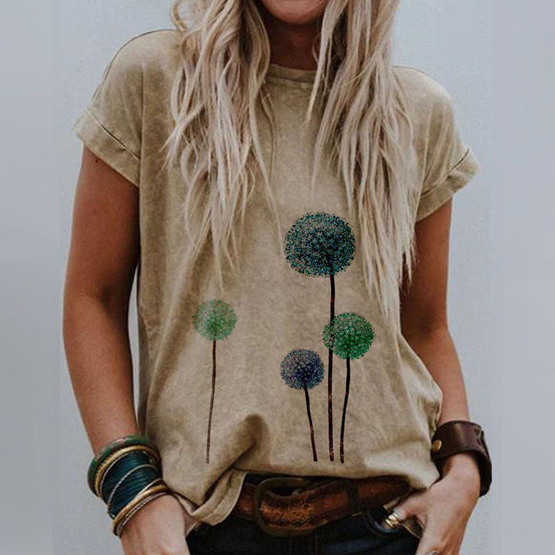 the ARTISTIC BOHO - Women Boho Floral 3D Printed T-Shirt