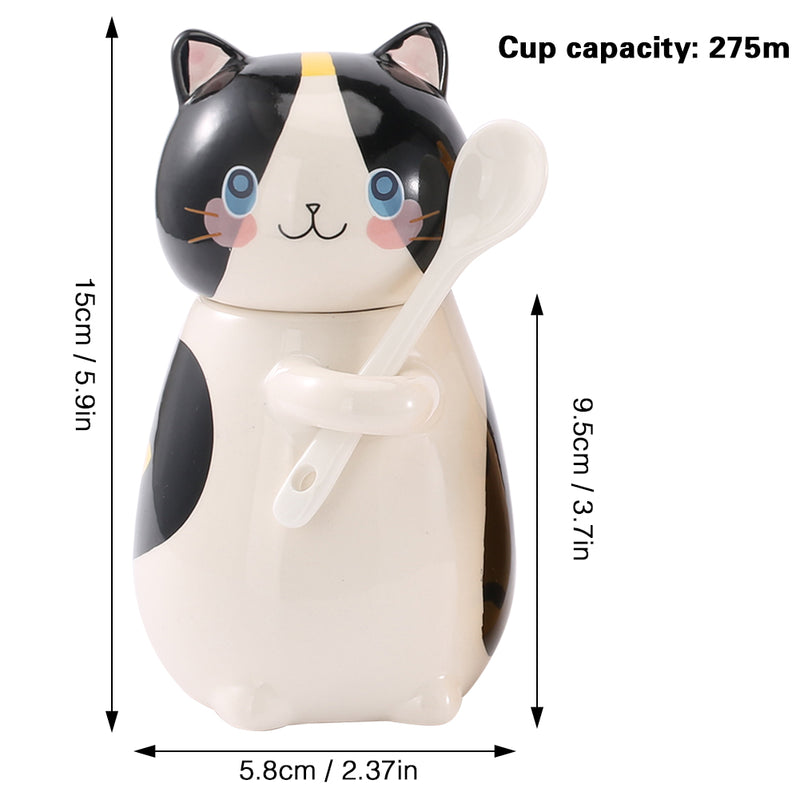 the HAPPY CAT - Cartoon Cat Coffee Mug