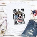 the AMERICAN - Made in America Casual Women Clothing Print T-Shirt