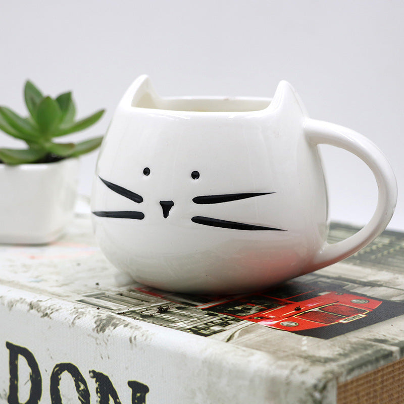 the COFFEE CAT - Ceramic Cute Cat Mugs with Spoon Coffee