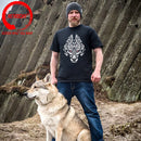 the NORSE WOLF - Cool Vikings the Wolf of Norse Print T-Shirt