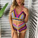 the CROCHET CAT - Multi Color Crochet Bikini Set