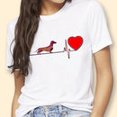 the DAWG - Women Cute Dachshund Printed T-Shirt