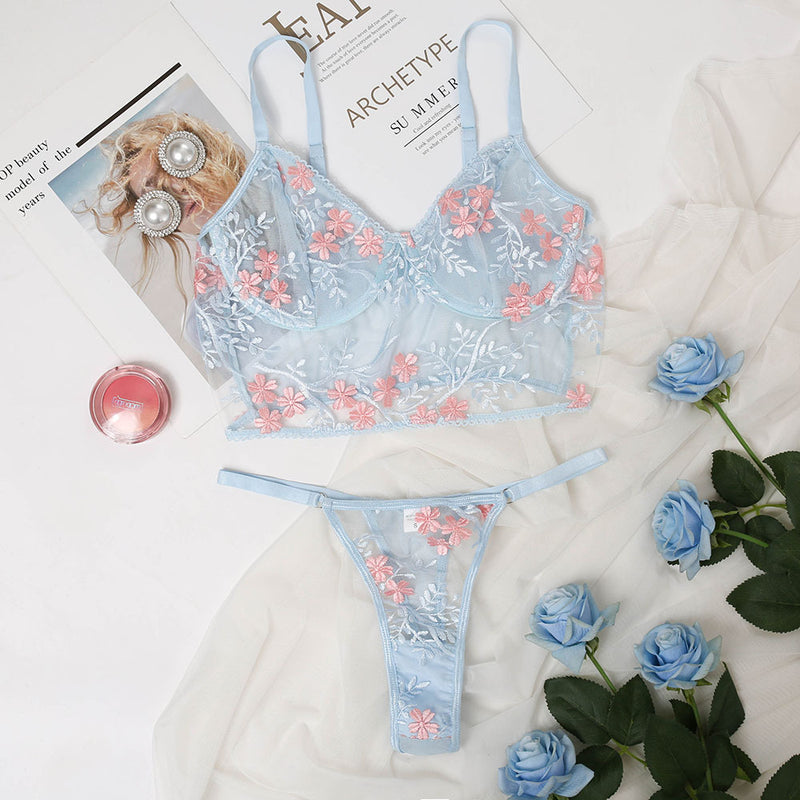 the DELICATE ROSE - European & American Sexy Girls Lingerie Bra Set