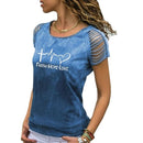 the BELIEVER - Faith Hope Love Print Summer T-Shirt for Women