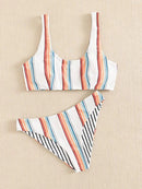 the STRIPED CAT - Print Bikini Swimwear