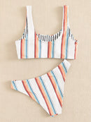 the STRIPED CAT - Print Bikini Swimwear
