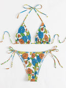 the STRIPED CAT - Print Bikini Swimwear