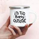 the ANTI-SOCIAL - Funny Letter Print Mug Creative Enamel Coffee/Teacups