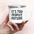 the ANTI-SOCIAL - Funny Letter Print Mug Creative Enamel Coffee/Teacups