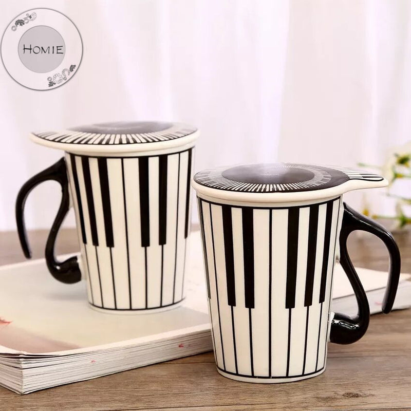 the MUSCIAL MUG - Creative Unique Handle Ceramic Cup