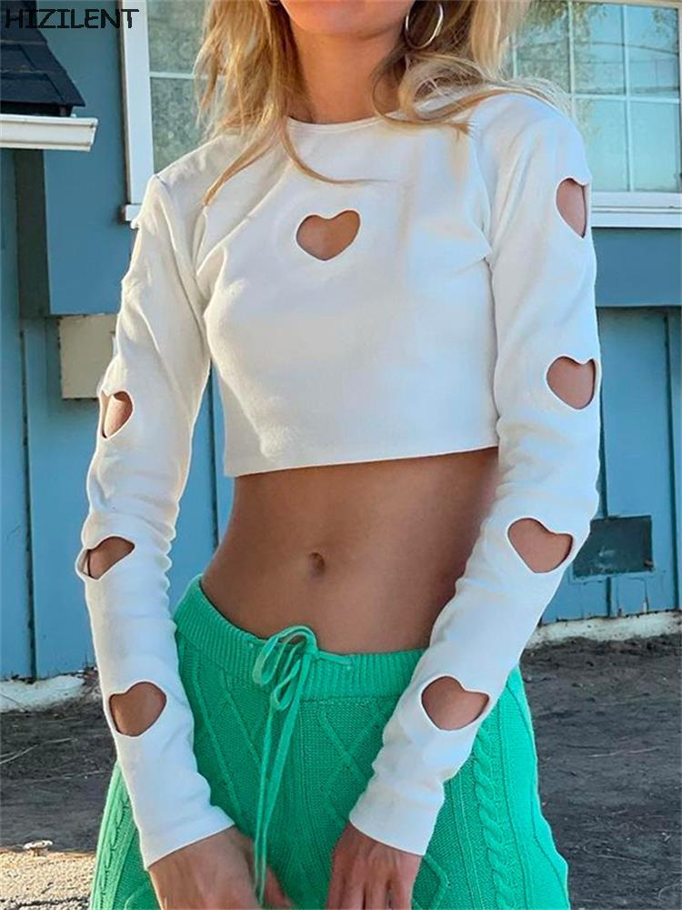 the BLANK SPACE - Women Sexy Heart Shaped Long Sleeve T-Shirt