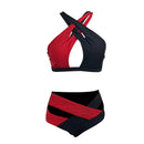 the POLKA - High Waist Bikini Split Splicing Swimwear