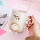 the CUTESY CUP - 450ml Cartoon Wheat Animal Mug