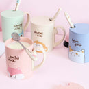 the CUTESY CUP - 450ml Cartoon Wheat Animal Mug